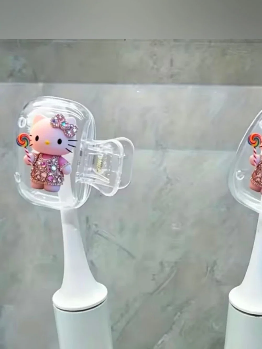 Hello Kitty Pink Decorative Toothbrush Head Cover - Kids Accessories